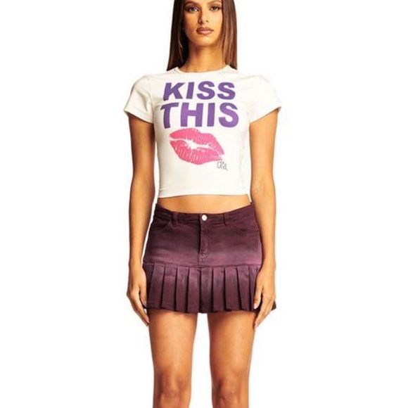 I AM GIA❣️Neavah pleated micro skirt in chocolate - Picture 4 of 9